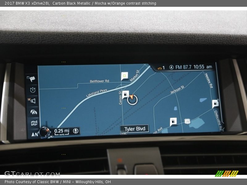 Carbon Black Metallic / Mocha w/Orange contrast stitching 2017 BMW X3 xDrive28i