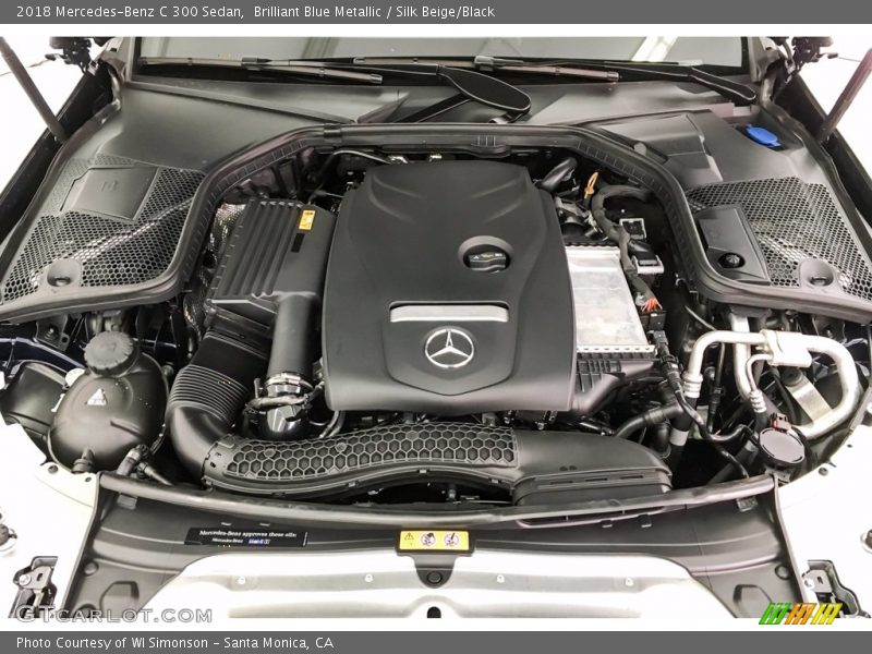 Brilliant Blue Metallic / Silk Beige/Black 2018 Mercedes-Benz C 300 Sedan