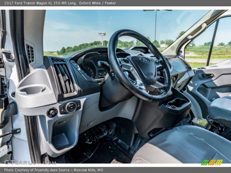 Oxford White / Pewter 2017 Ford Transit Wagon XL 350 MR Long