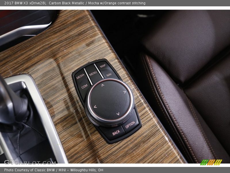 Carbon Black Metallic / Mocha w/Orange contrast stitching 2017 BMW X3 xDrive28i