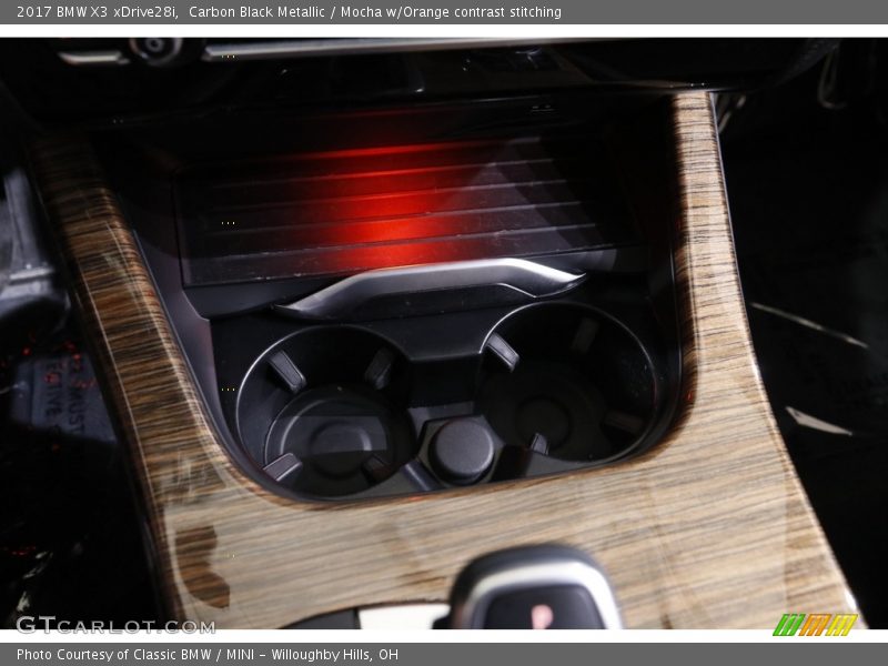 Carbon Black Metallic / Mocha w/Orange contrast stitching 2017 BMW X3 xDrive28i