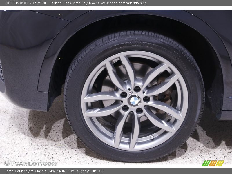 Carbon Black Metallic / Mocha w/Orange contrast stitching 2017 BMW X3 xDrive28i