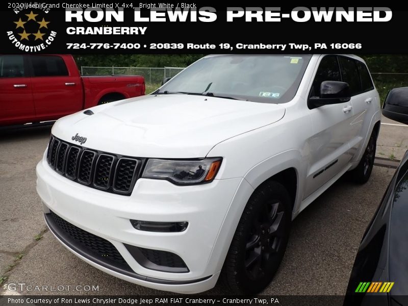 Bright White / Black 2020 Jeep Grand Cherokee Limited X 4x4