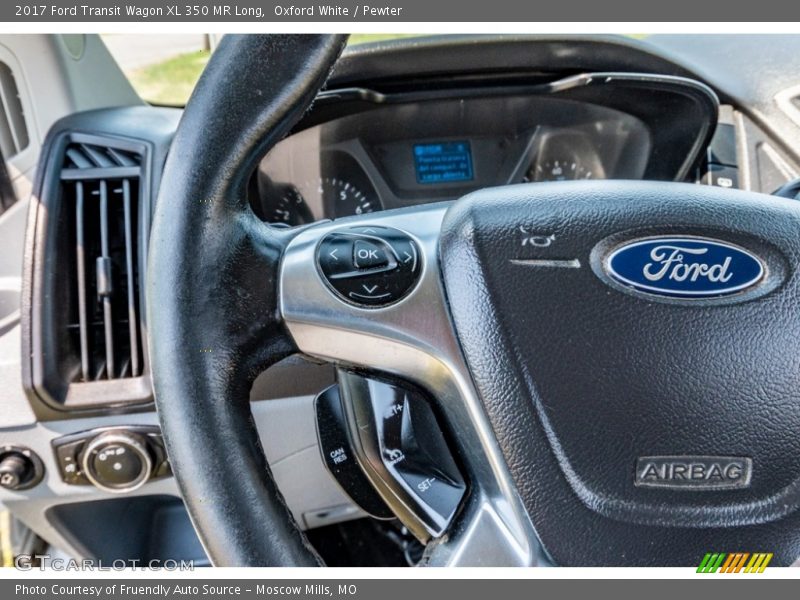 Oxford White / Pewter 2017 Ford Transit Wagon XL 350 MR Long
