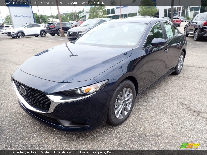 Deep Crystal Blue Mica / Black 2021 Mazda Mazda3 2.5 S Sedan