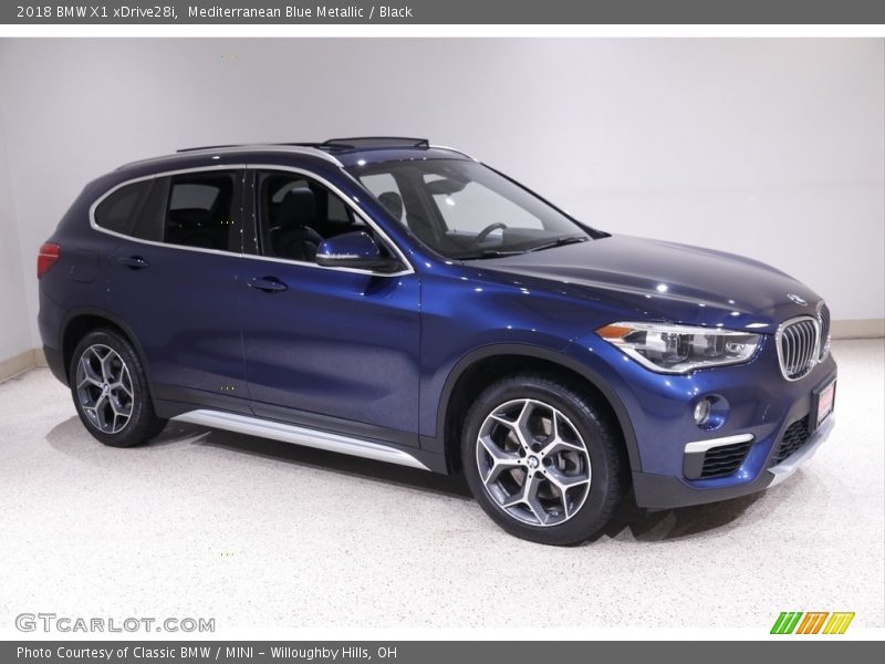 Mediterranean Blue Metallic / Black 2018 BMW X1 xDrive28i