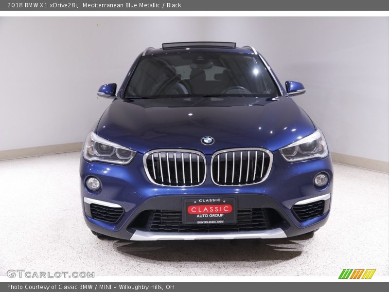 Mediterranean Blue Metallic / Black 2018 BMW X1 xDrive28i