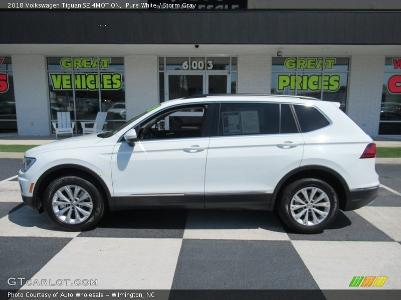 Pure White / Storm Gray 2018 Volkswagen Tiguan SE 4MOTION