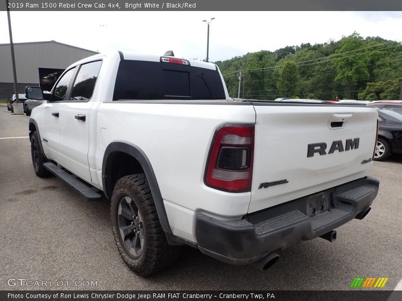 Bright White / Black/Red 2019 Ram 1500 Rebel Crew Cab 4x4