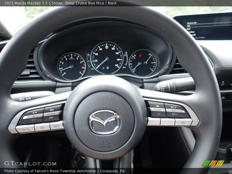 Deep Crystal Blue Mica / Black 2021 Mazda Mazda3 2.5 S Sedan