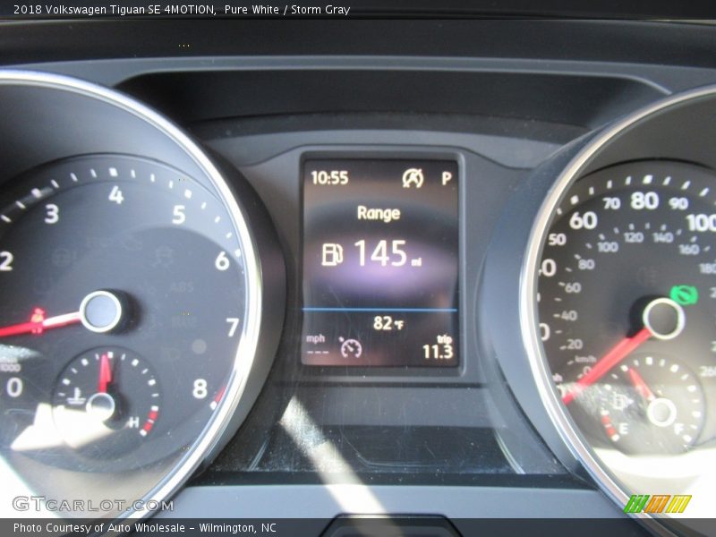 Pure White / Storm Gray 2018 Volkswagen Tiguan SE 4MOTION
