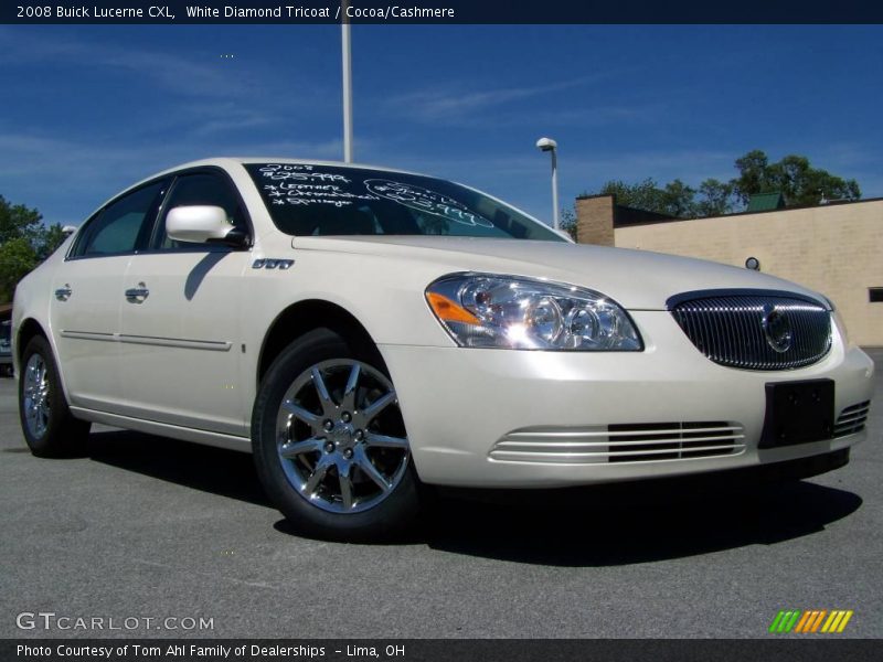 White Diamond Tricoat / Cocoa/Cashmere 2008 Buick Lucerne CXL