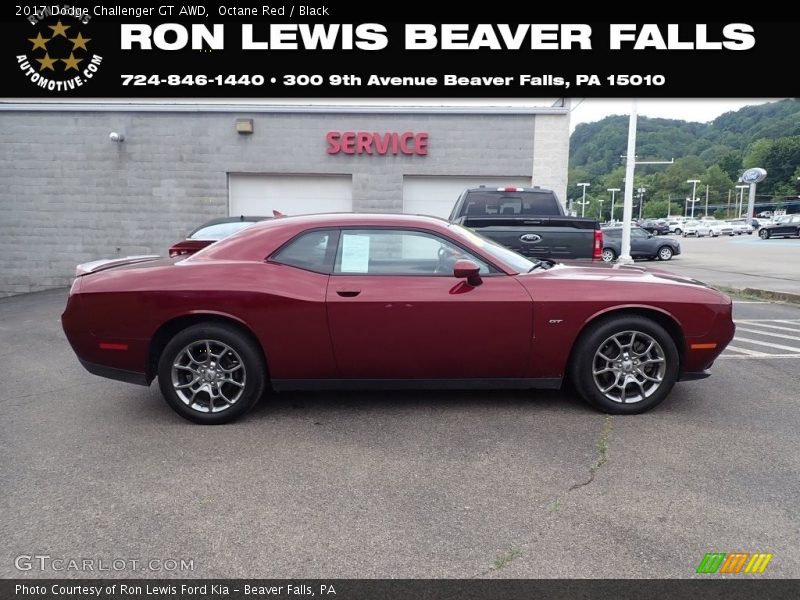 Octane Red / Black 2017 Dodge Challenger GT AWD