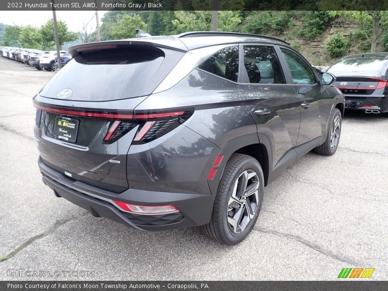 Portofino Gray / Black 2022 Hyundai Tucson SEL AWD