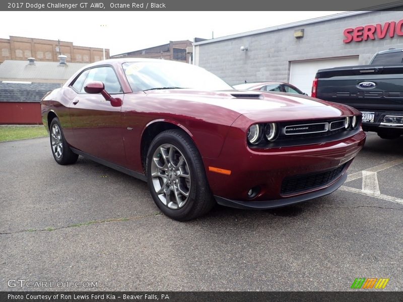 Octane Red / Black 2017 Dodge Challenger GT AWD