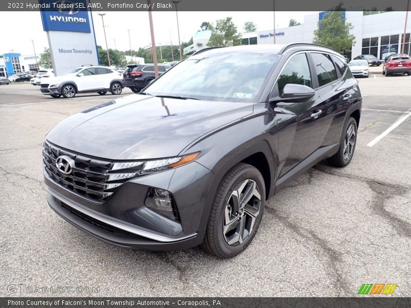 Portofino Gray / Black 2022 Hyundai Tucson SEL AWD