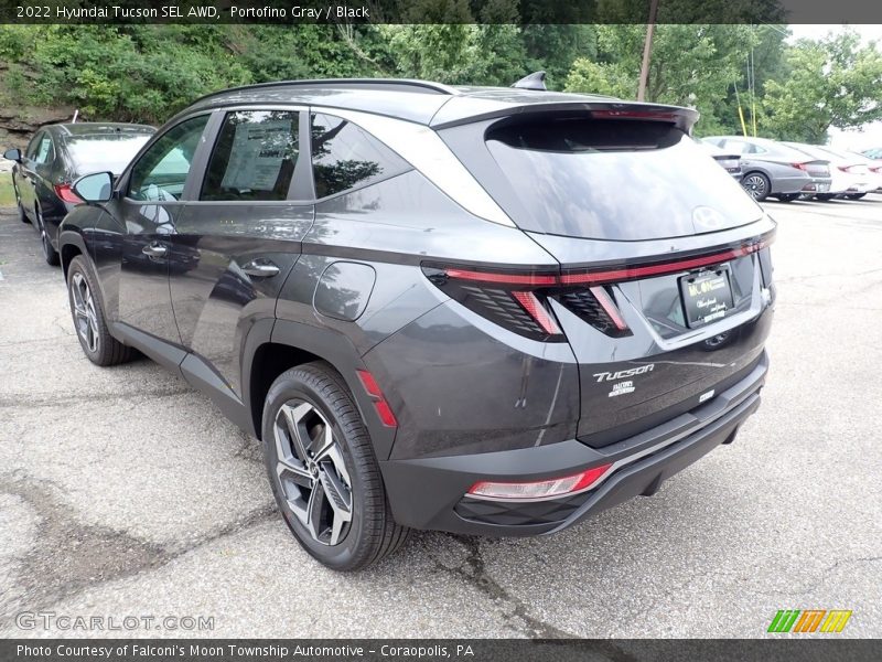 Portofino Gray / Black 2022 Hyundai Tucson SEL AWD