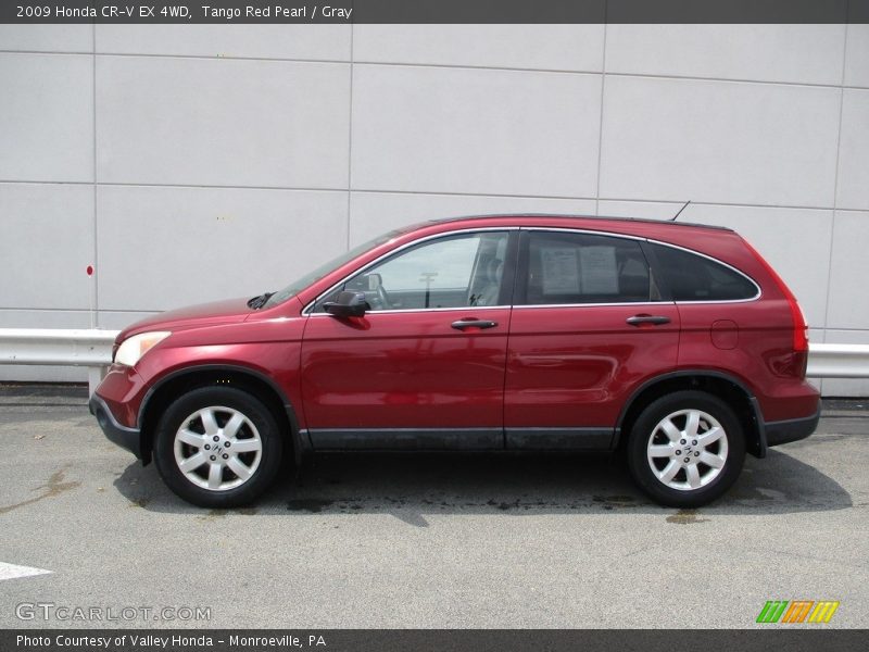 Tango Red Pearl / Gray 2009 Honda CR-V EX 4WD