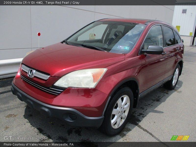 Tango Red Pearl / Gray 2009 Honda CR-V EX 4WD