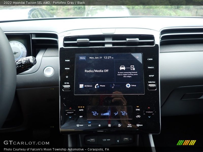 Portofino Gray / Black 2022 Hyundai Tucson SEL AWD