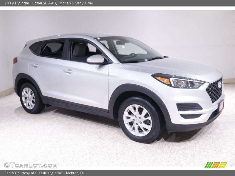 Molten Silver / Gray 2019 Hyundai Tucson SE AWD