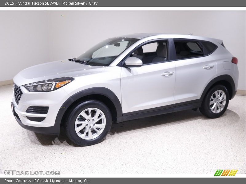 Molten Silver / Gray 2019 Hyundai Tucson SE AWD