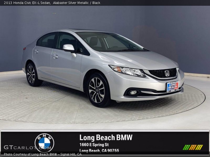 Alabaster Silver Metallic / Black 2013 Honda Civic EX-L Sedan