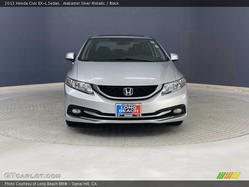Alabaster Silver Metallic / Black 2013 Honda Civic EX-L Sedan