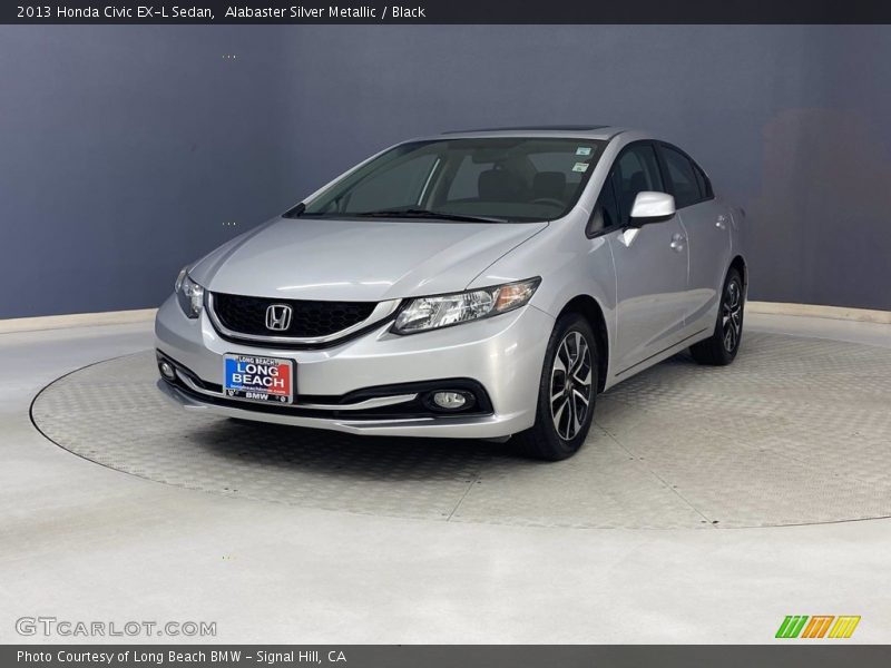 Alabaster Silver Metallic / Black 2013 Honda Civic EX-L Sedan