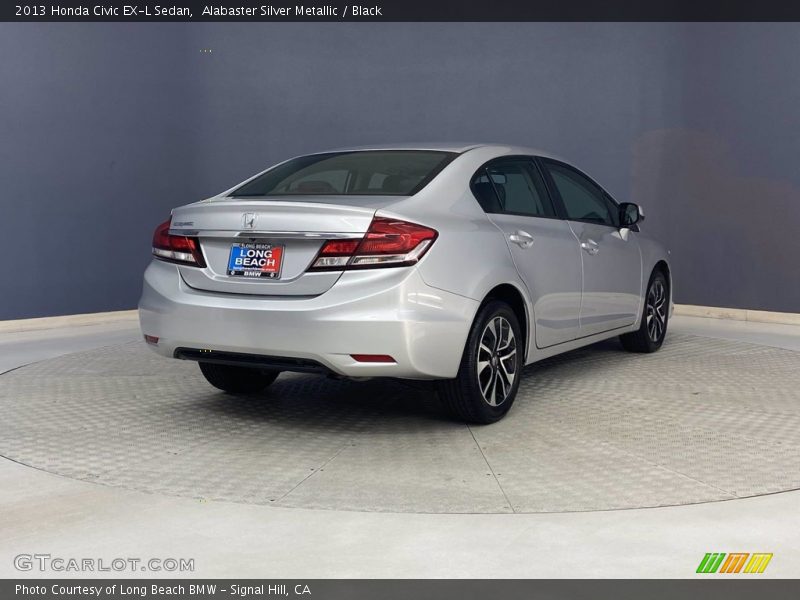 Alabaster Silver Metallic / Black 2013 Honda Civic EX-L Sedan