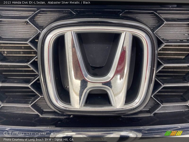 Alabaster Silver Metallic / Black 2013 Honda Civic EX-L Sedan