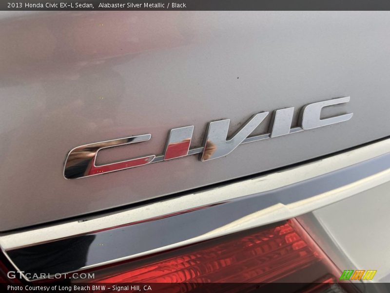 Alabaster Silver Metallic / Black 2013 Honda Civic EX-L Sedan