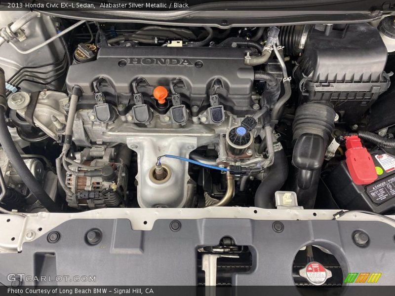 Alabaster Silver Metallic / Black 2013 Honda Civic EX-L Sedan