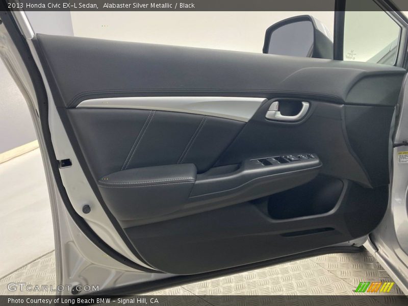 Alabaster Silver Metallic / Black 2013 Honda Civic EX-L Sedan