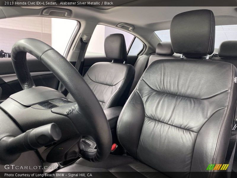 Alabaster Silver Metallic / Black 2013 Honda Civic EX-L Sedan
