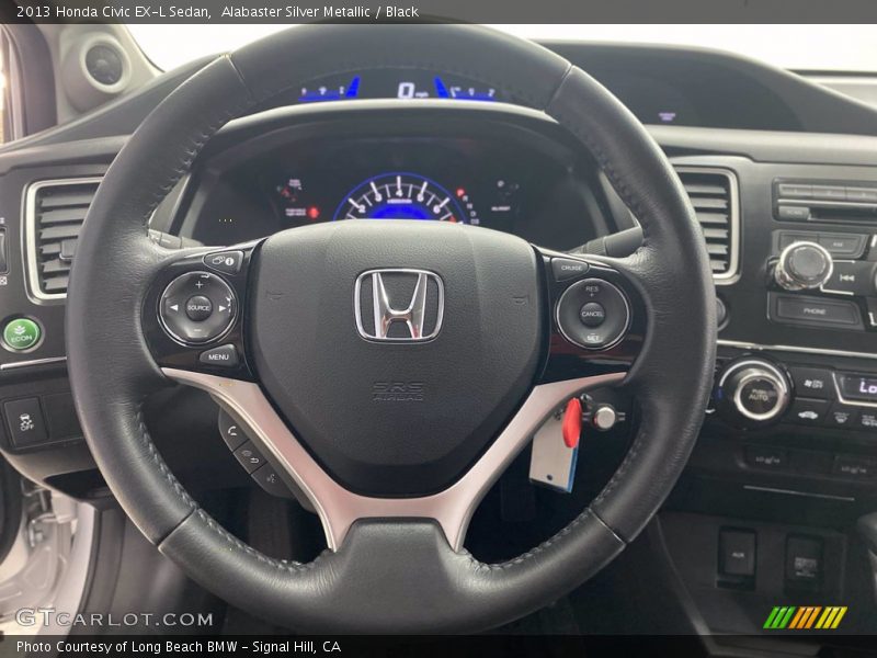 Alabaster Silver Metallic / Black 2013 Honda Civic EX-L Sedan