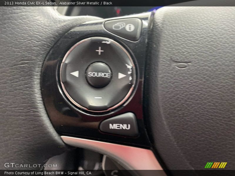 Alabaster Silver Metallic / Black 2013 Honda Civic EX-L Sedan