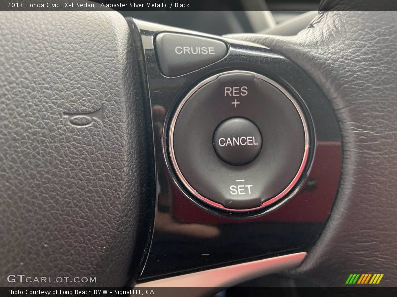 Alabaster Silver Metallic / Black 2013 Honda Civic EX-L Sedan