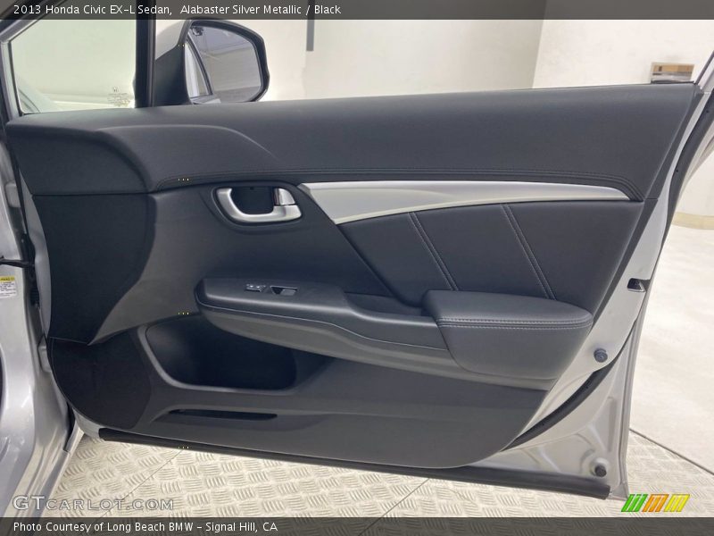 Alabaster Silver Metallic / Black 2013 Honda Civic EX-L Sedan