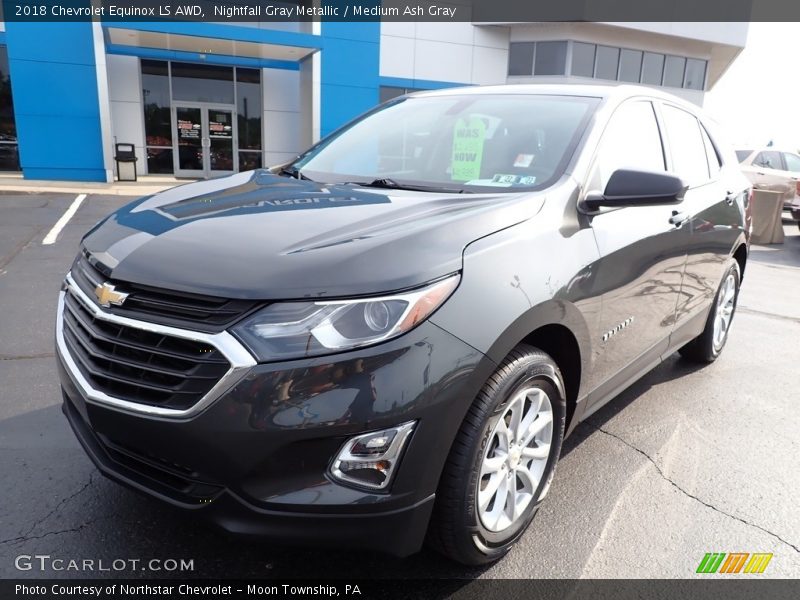 Nightfall Gray Metallic / Medium Ash Gray 2018 Chevrolet Equinox LS AWD