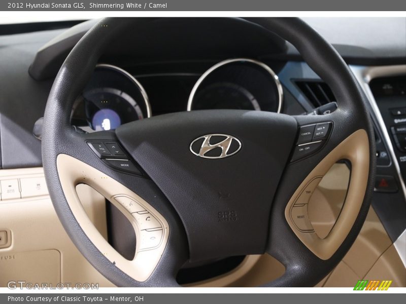 Shimmering White / Camel 2012 Hyundai Sonata GLS