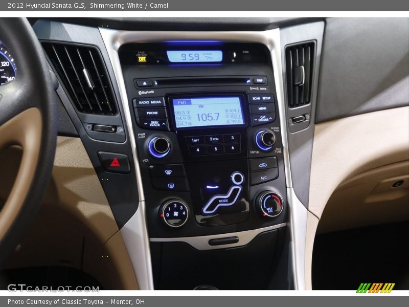Shimmering White / Camel 2012 Hyundai Sonata GLS