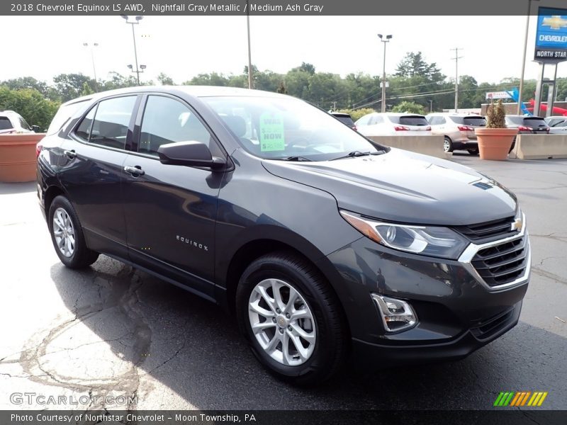 Nightfall Gray Metallic / Medium Ash Gray 2018 Chevrolet Equinox LS AWD