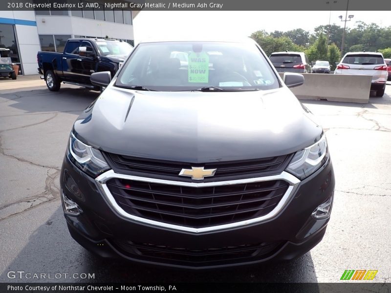 Nightfall Gray Metallic / Medium Ash Gray 2018 Chevrolet Equinox LS AWD