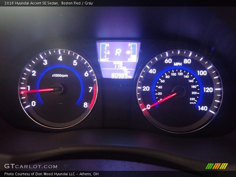 Boston Red / Gray 2016 Hyundai Accent SE Sedan