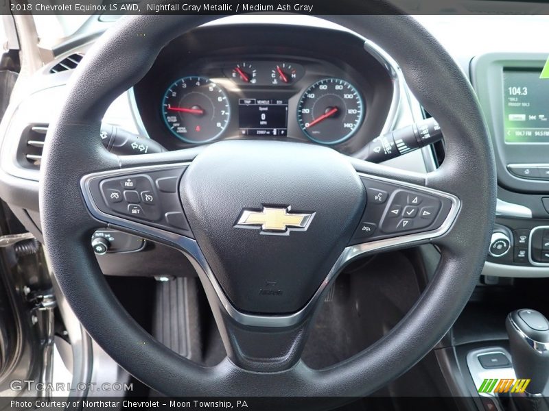 Nightfall Gray Metallic / Medium Ash Gray 2018 Chevrolet Equinox LS AWD