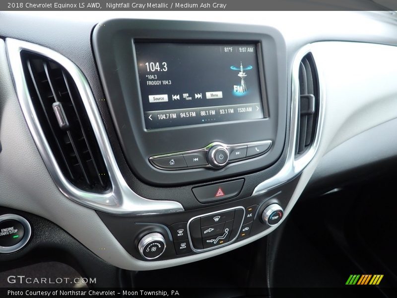 Nightfall Gray Metallic / Medium Ash Gray 2018 Chevrolet Equinox LS AWD