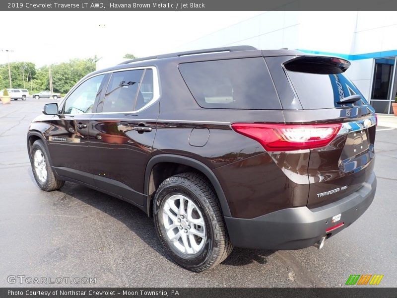 Havana Brown Metallic / Jet Black 2019 Chevrolet Traverse LT AWD