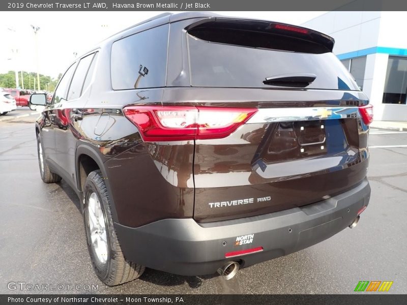 Havana Brown Metallic / Jet Black 2019 Chevrolet Traverse LT AWD