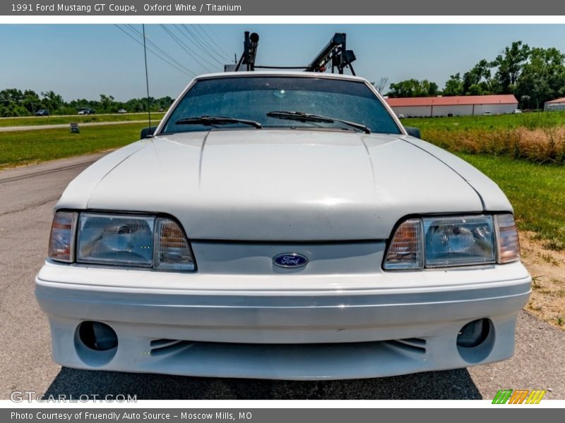 Oxford White / Titanium 1991 Ford Mustang GT Coupe